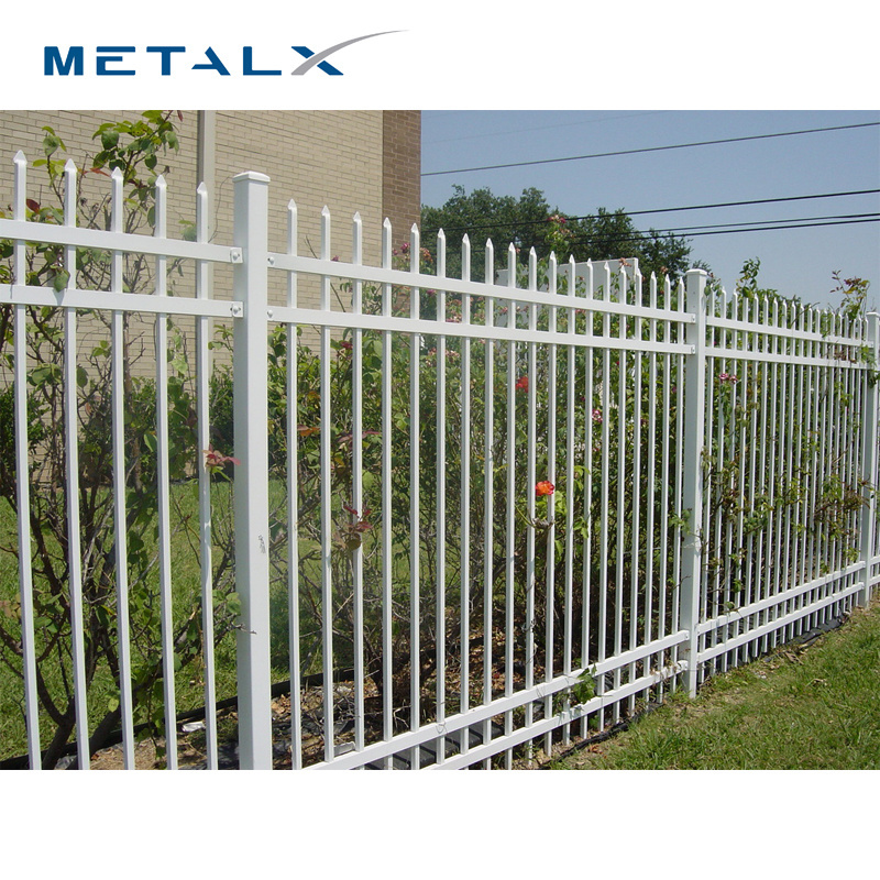 Wholesale galvanized 6ftx8ft metal tube anti rust security steel fence wrought iron fence panels