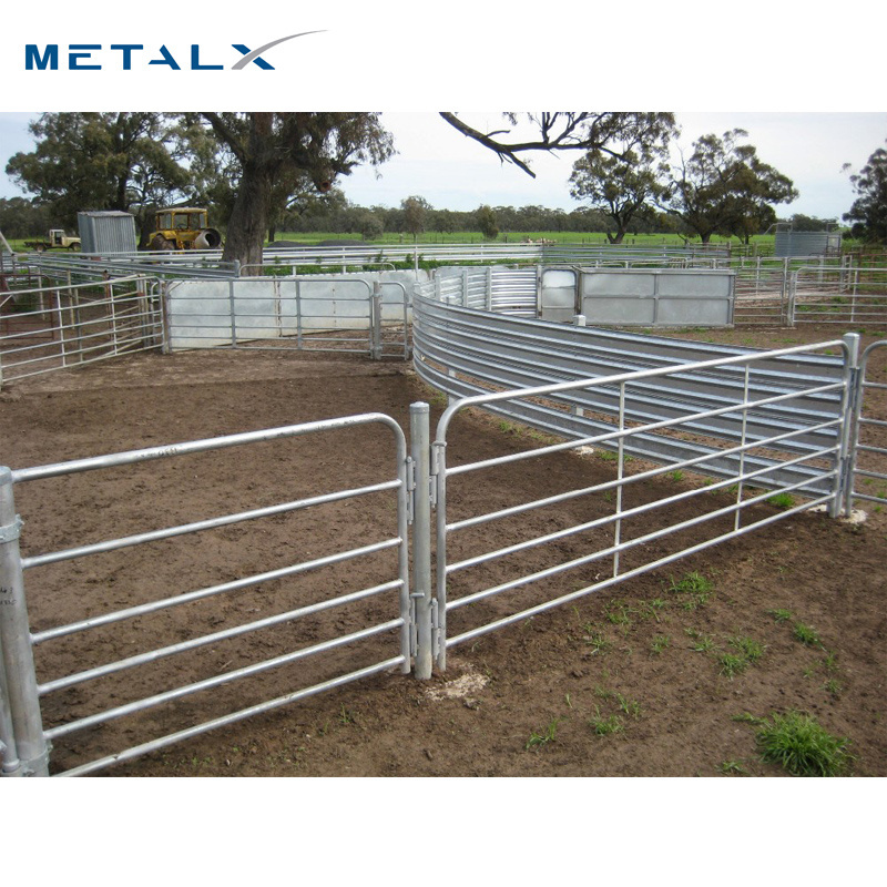 Heavy duty low cost round pen steel tube goat pig sheep house feeder fence panels