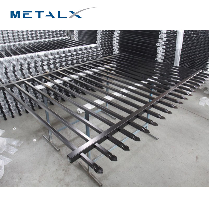 Metalx high quality powder coated steel matting fence cheap galvanized steel pool fencing