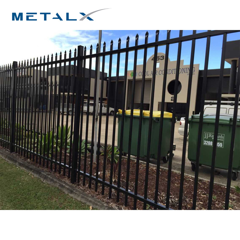 Metalx high quality powder coated steel matting fence cheap galvanized steel pool fencing