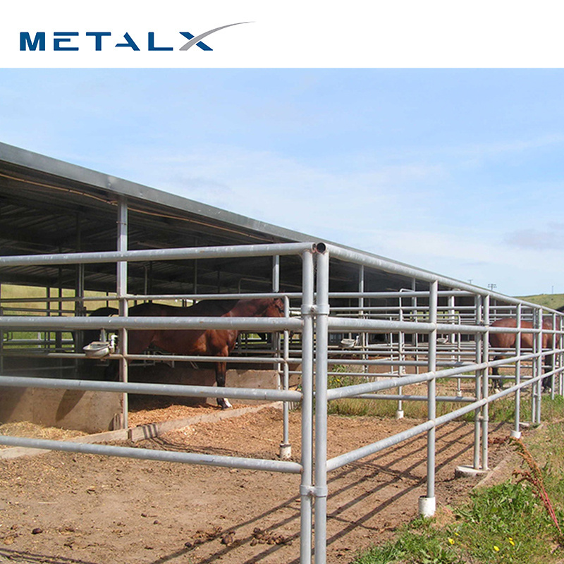 Heavy duty movable 2.3m steel livestock cattle horse paddock corral yard fence panels and gates