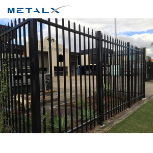 Wholesale galvanized 6ftx8ft metal tube anti rust security steel fence wrought iron fence panels