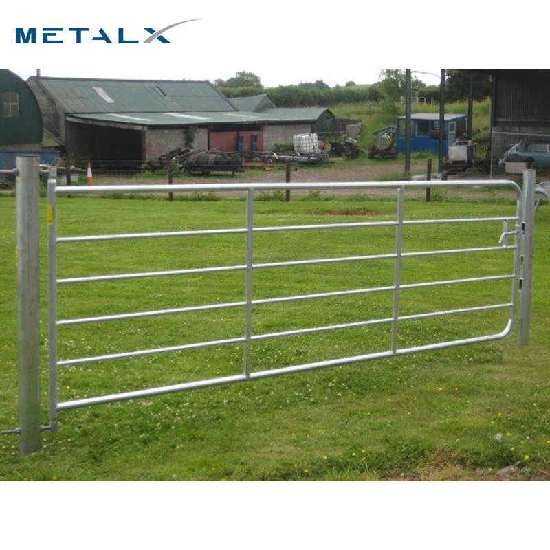 Custom Used Heavy Duty Galvanized Steel Pipe Livestock Cattle Metal Farm Gate Design