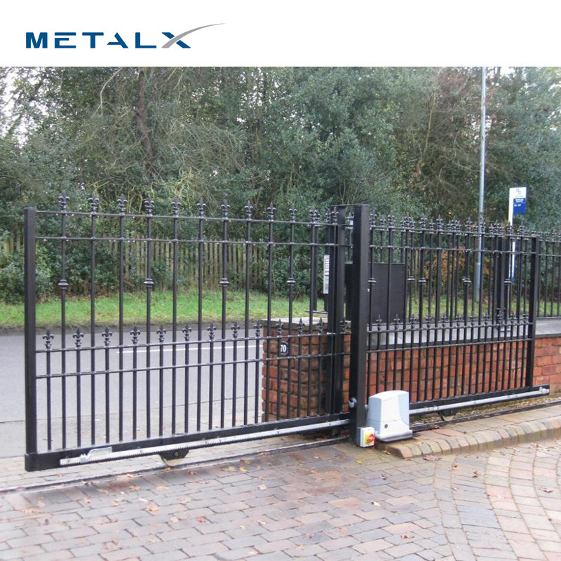 Modern folding metal garage gate system stainless steel main metal driveway gate