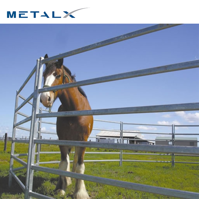 Heavy duty movable 2.3m steel livestock cattle horse paddock corral yard fence panels and gates