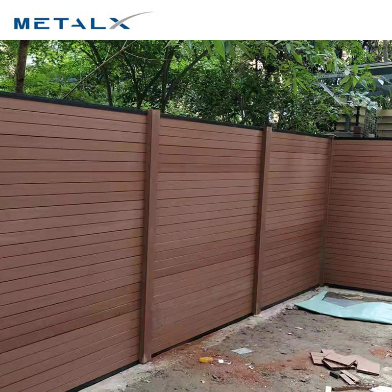 eco friendly waterproof decorative and easy install outdoor wood plastic composite wpc fence