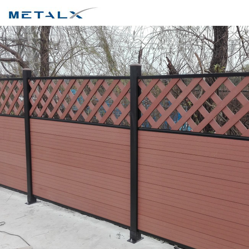 Modern Plastic Wood Composite Privacy Wpc Garden Decorative Fence Fencing Material Outdoor Wpc Fence Panels