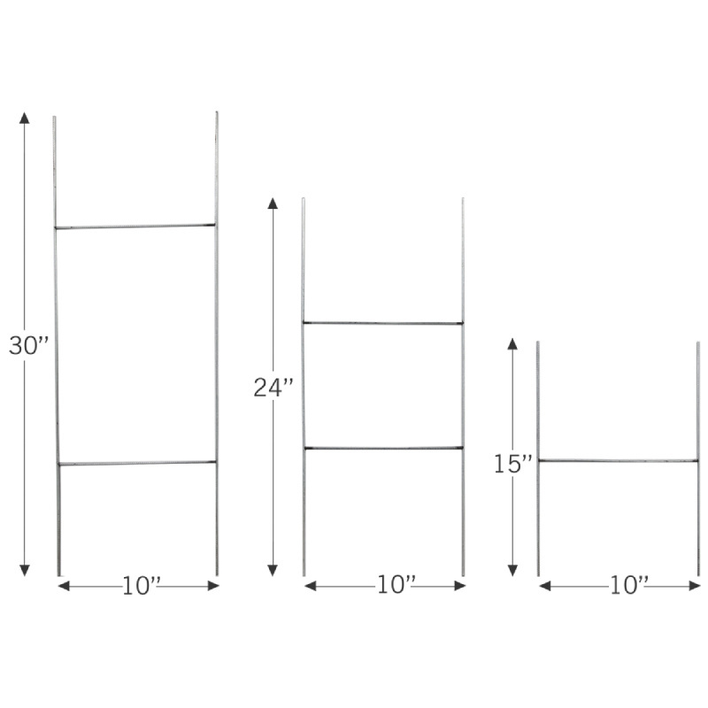 Standard H frame sign wire stakes /yard sign metal H frame wire stakes