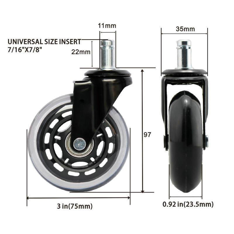 3 Inch Chair Casters For Office Chair