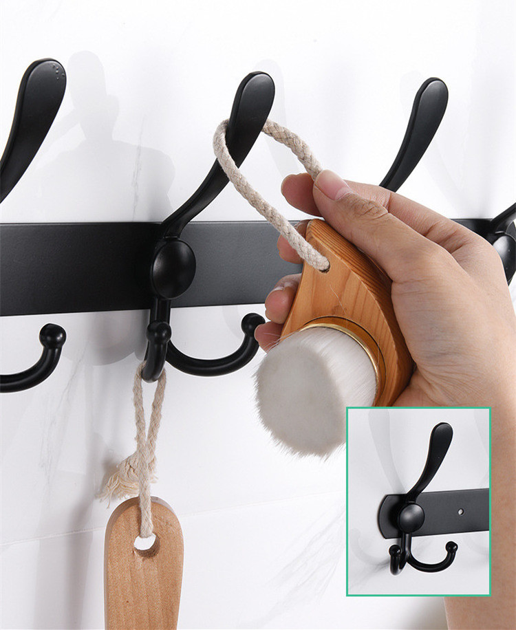 Bathrooms Stainless Steel Hat Towel Robe Wall Mounted Hooks Hanger Towel Organizer Key Rack