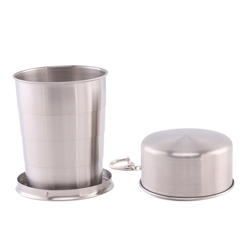 creative Folding design Cup stainless steel flexible cup telescopic cup for outdoor