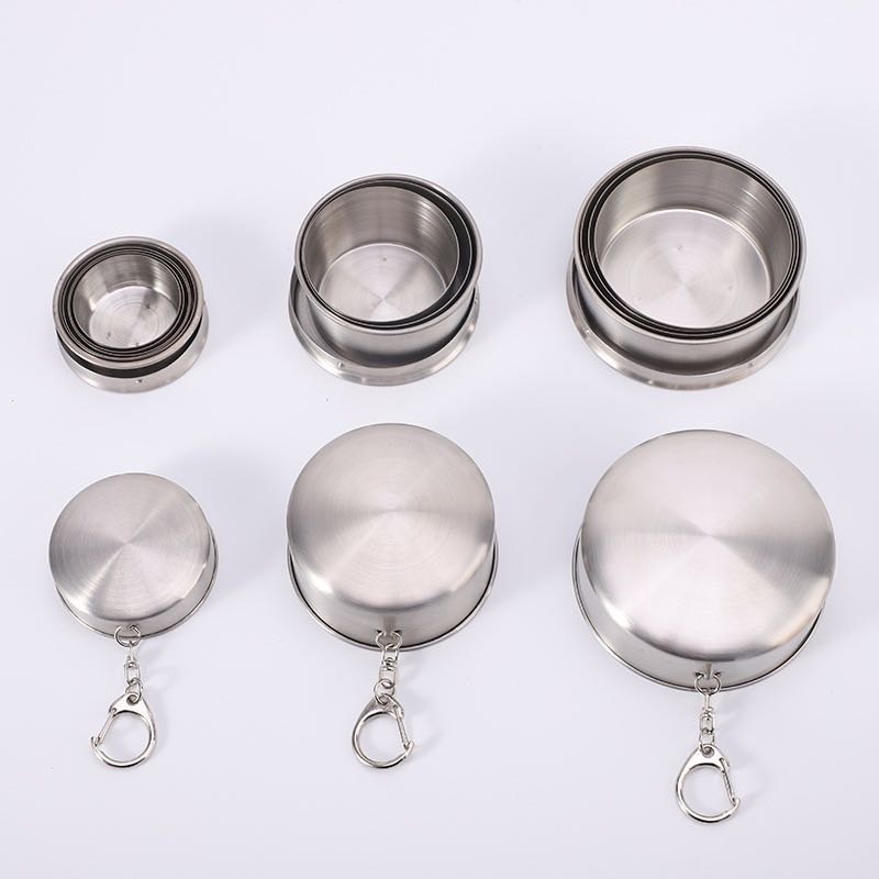 creative Folding design Cup stainless steel flexible cup telescopic cup for outdoor