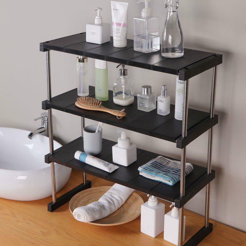 Multilayer can be stacked kitchen shelf seasoning shelf storage shelf household