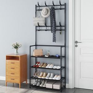 4/5 Tier 60cm Multifunctional Storage Rack Coat Rack And Shoe Rack