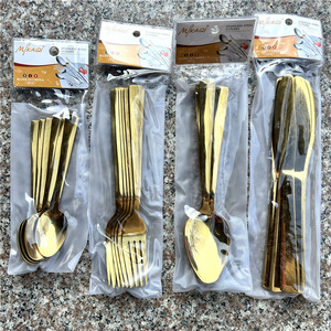 High Quality 6pcs Per Set Fork Knife Spoon And Tea Spoon Set Options In 201 Stainless Steel Cutlery Set