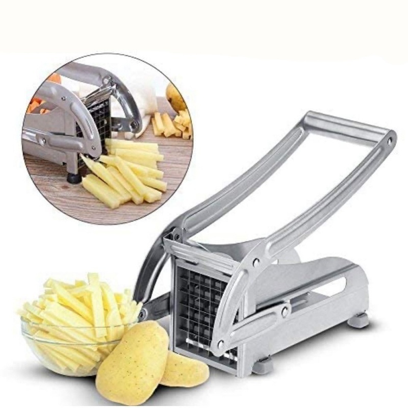 Home Kitchen Tools Stainless Steel Manual French Fries Cutter Meat Chips Slicer Potato Slicing Cutter Machine