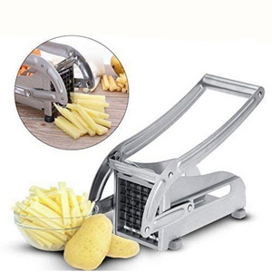 Home Kitchen Tools Stainless Steel Manual French Fries Cutter Meat Chips Slicer Potato Slicing Cutter Machine