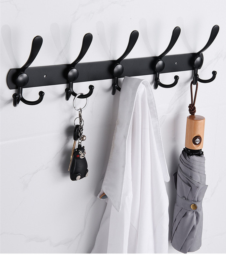 Bathrooms Stainless Steel Hat Towel Robe Wall Mounted Hooks Hanger Towel Organizer Key Rack