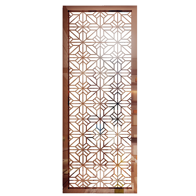 Luxury Golden Room Wall Dividers Metal Screens Partition