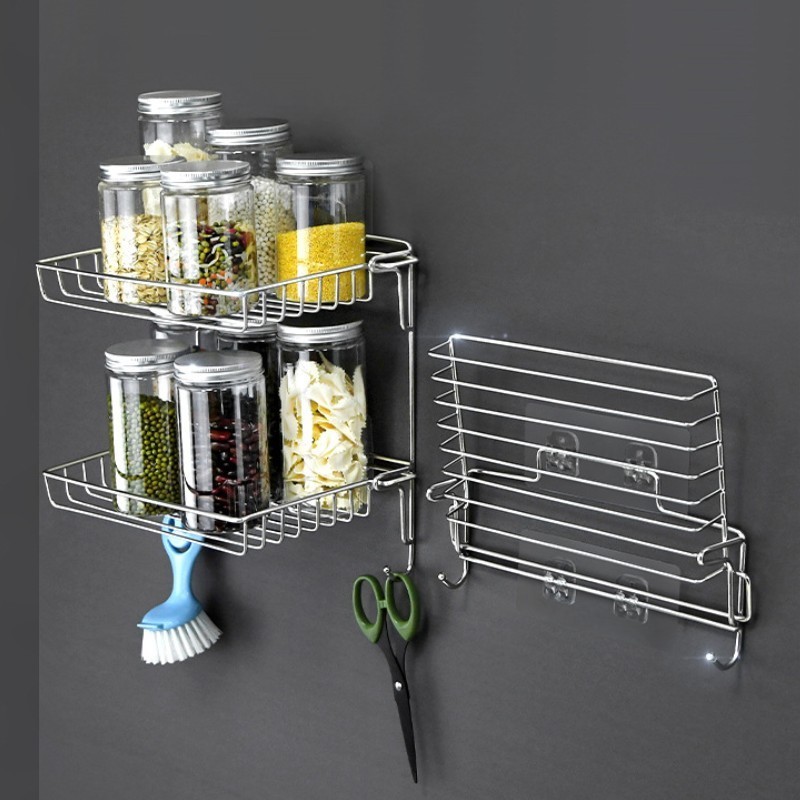 Hot Sale Bathroom 3 Tiers Storage Rack Stainless Steel 201 Hanging Organizer