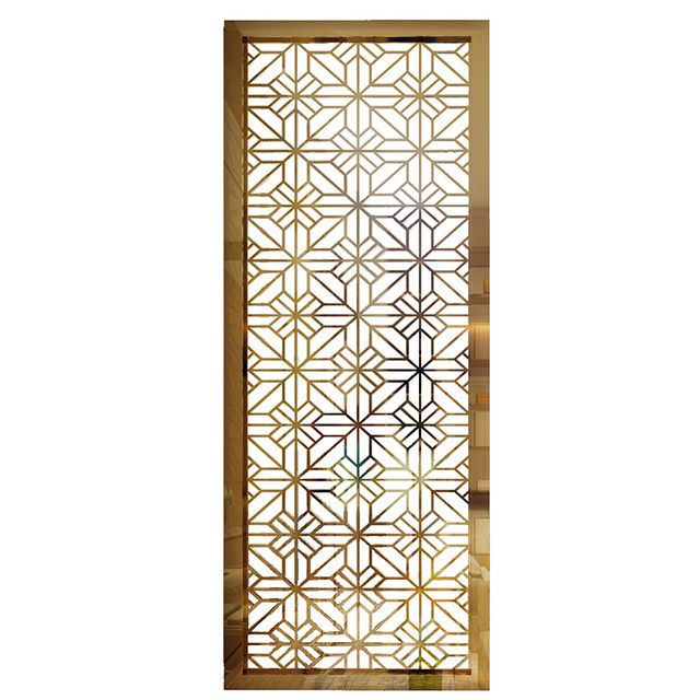 Luxury Golden Room Wall Dividers Metal Screens Partition