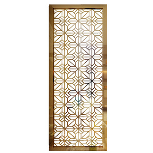 Luxury Golden Room Wall Dividers Metal Screens Partition