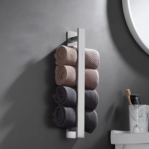 Bathroom Hand Towel Holder Wall Mounted Stainless Steel Towel Bars Self Adhesive Heated Towel Rack