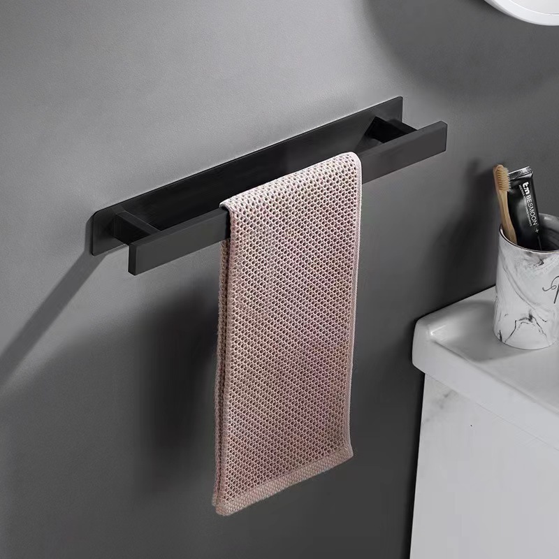 Bathroom Hand Towel Holder Wall Mounted Stainless Steel Towel Bars Self Adhesive Heated Towel Rack