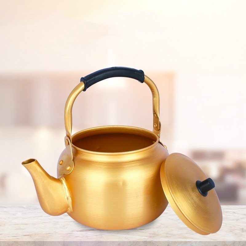 gold Aluminum Kettle Aluminum Tea Pot