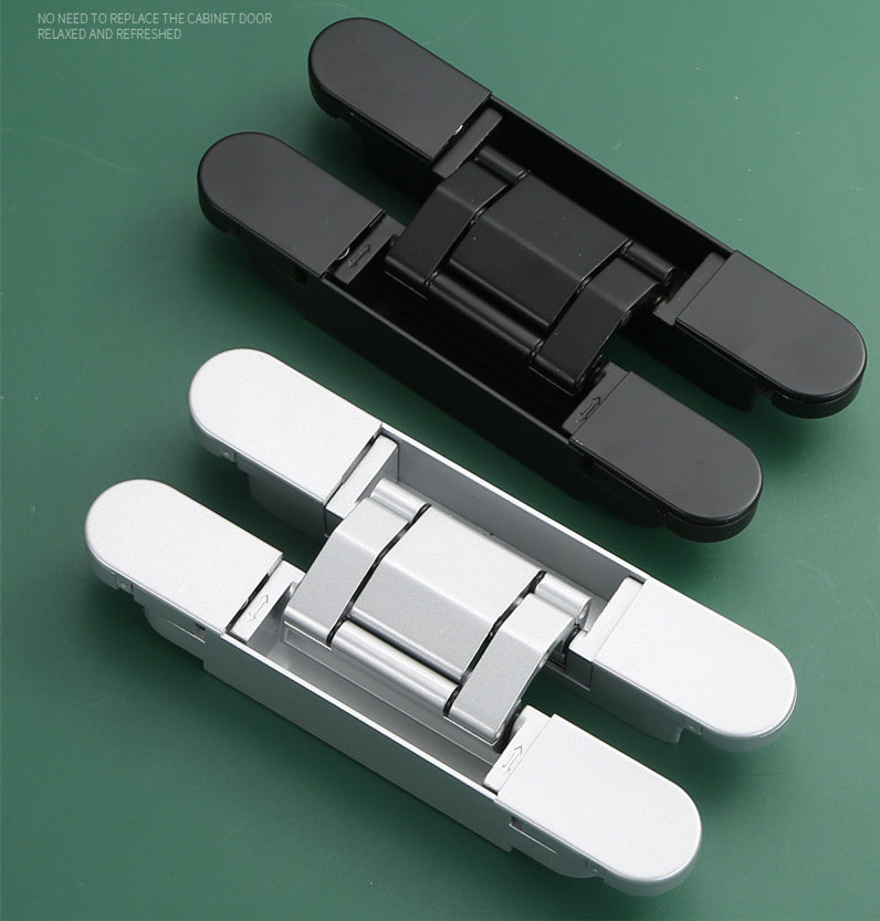 3D Adjustable Concealed Zinc Alloy Hidden Door Hinge Heavy Duty Folding Invisible Door Hinge