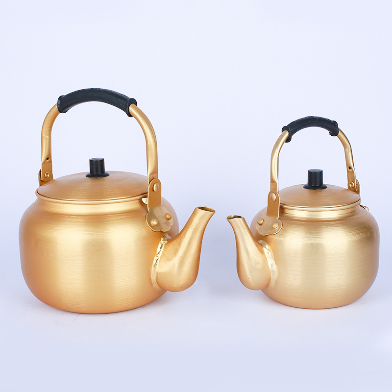 gold Aluminum Kettle Aluminum Tea Pot