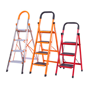 Safety Wide Step 4 Steps Steel Household Ladder