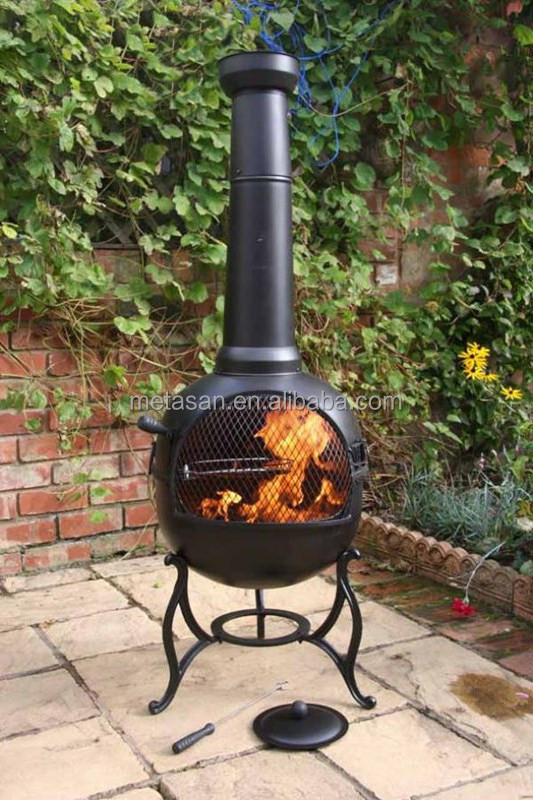 Cast Iron Chimenea Multi Fuel Indoor or Outdoor Wood Burning Stove