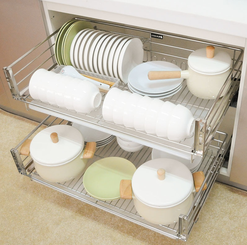 High class kitchen multifunctional disk rack stainless steel kitchen appliance rack