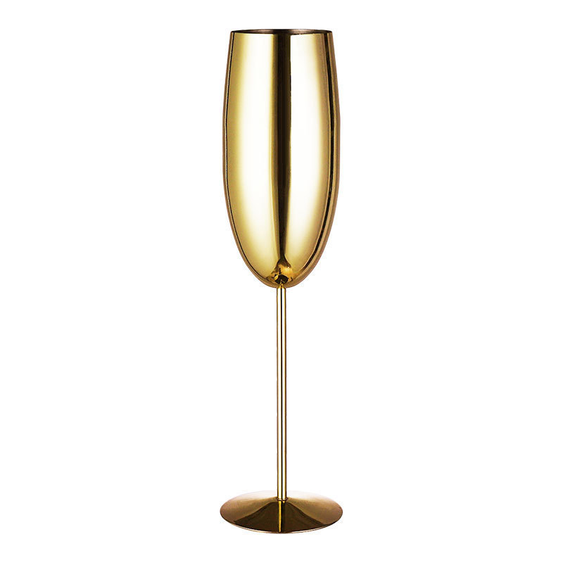 High Quality  Stainless Steel Champagne Wine Glasses Flutes Wine Goblet For Party Bar Home