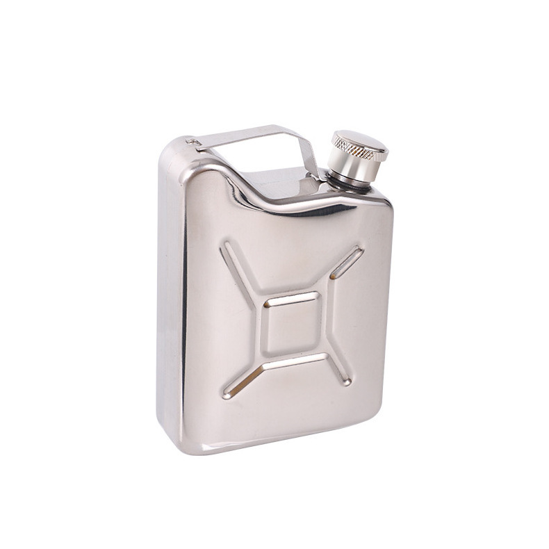 5oz Portable Metal Flask Stylish Polished Stainless Steel Wine Hip Flask