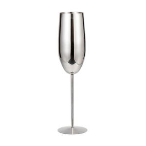 High Quality  Stainless Steel Champagne Wine Glasses Flutes Wine Goblet For Party Bar Home