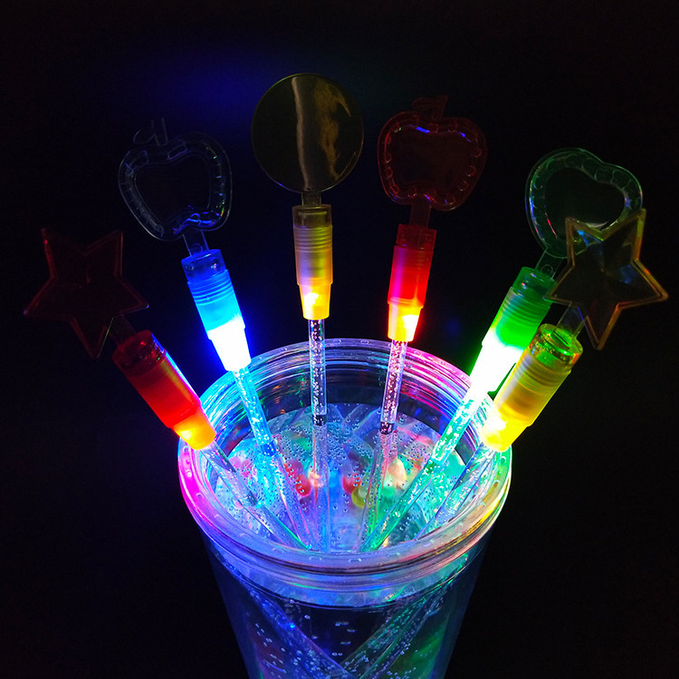 Bar Tools Light Up Swizzle Sticks Led Colorful Plastic Drink Stirrers LED Flashing Stirrer Swizzle Sticks