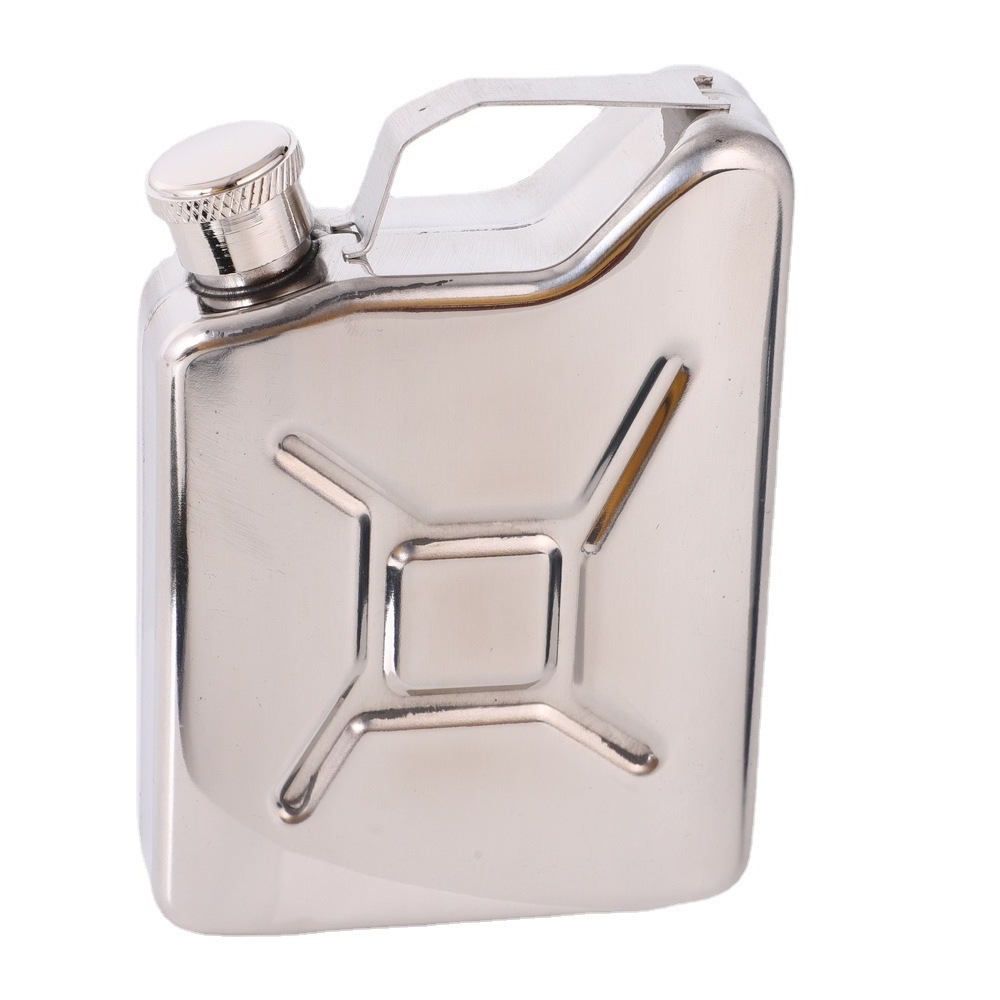 5oz Portable Metal Flask Stylish Polished Stainless Steel Wine Hip Flask