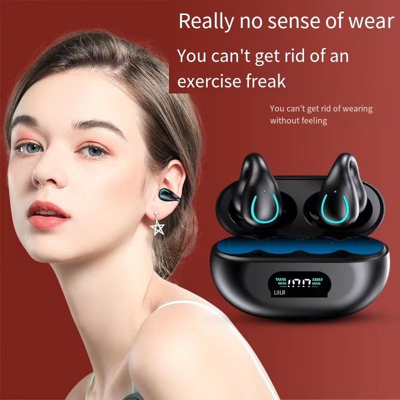 Wireless earphone clip-on bone conduction BT headset Q71 does not enter the ear sports running special long battery life