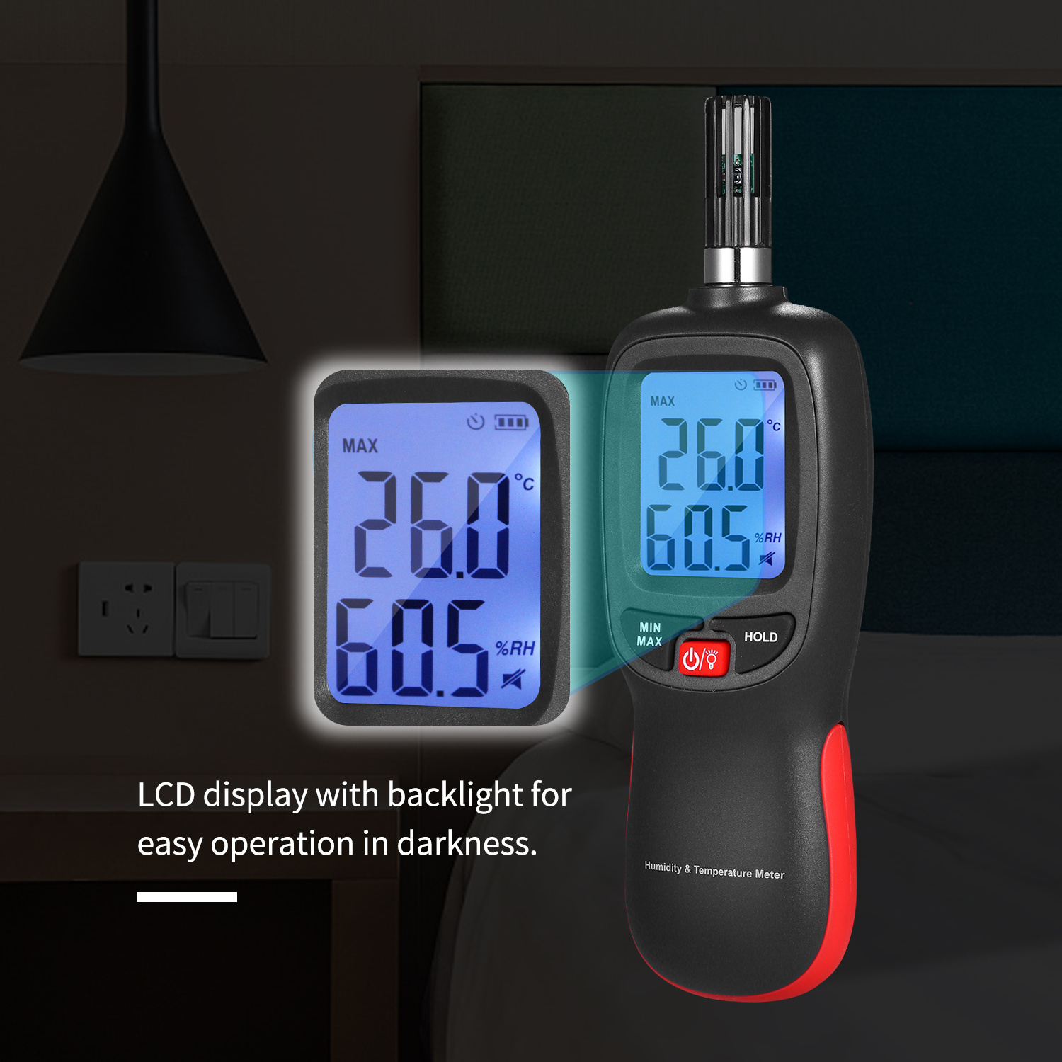 WT83 Digital Humidity Meter LCD Thermo-Hygrometer Mini Thermometer Hygrometer Psychrometer Temperature Detector