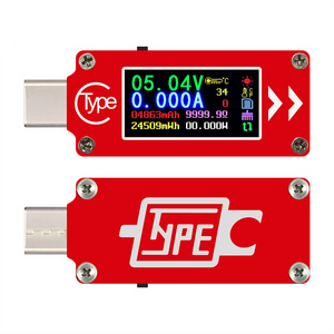 Type-C Color LCD Display USB Voltmeter Ammeter Voltage Current Meter Multimeter Battery Recharge Power Bank USB Tester