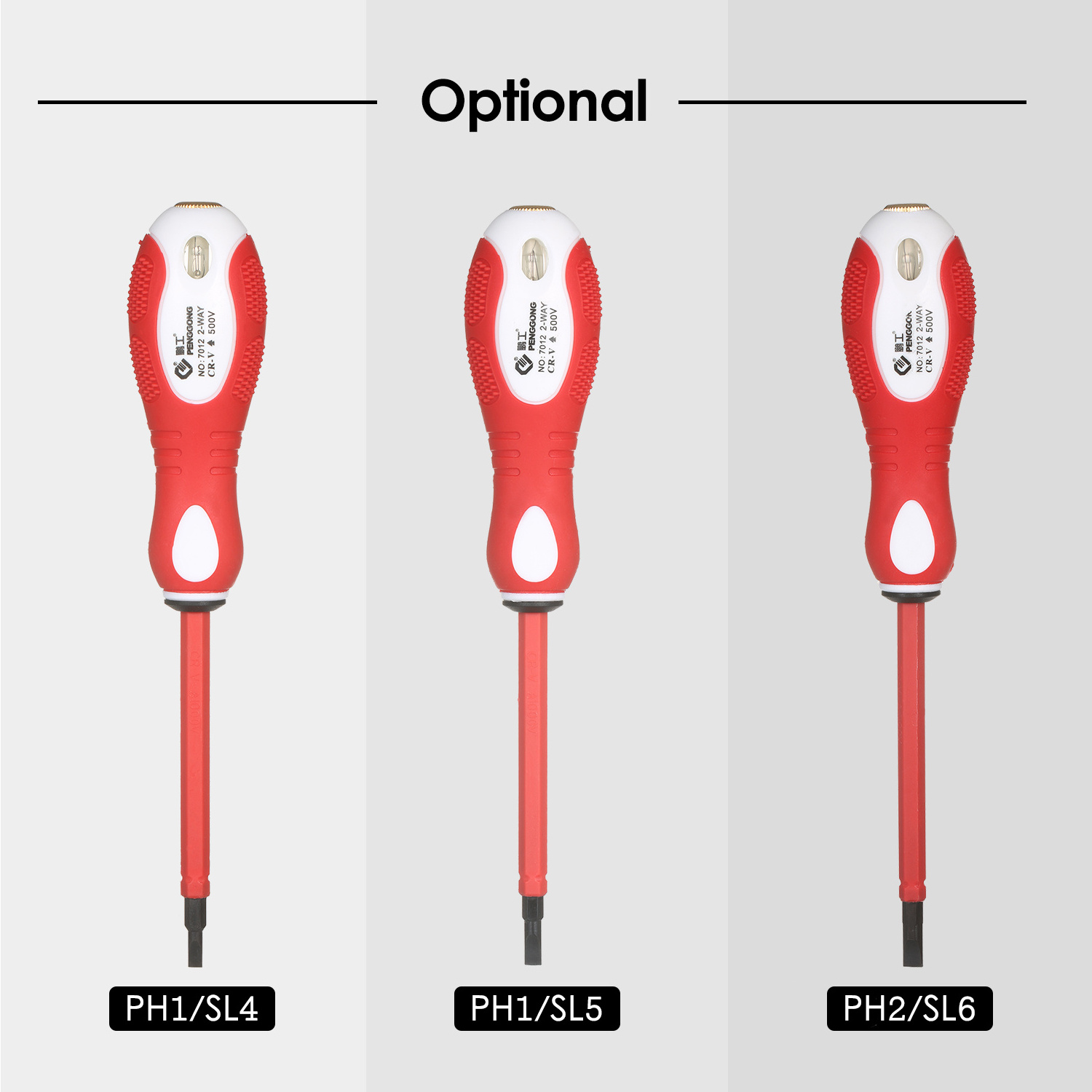 500V Insulated Screwdriver Voltage Tester 2-in-1 Reversible Magnetic Slotted and Electroprobe Multi Cross Screwdriver