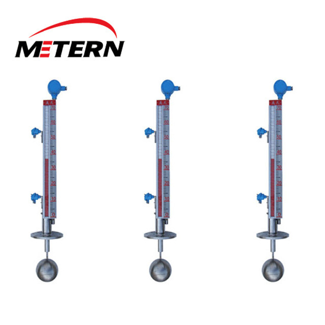 Chutes, boilers and steam turbine magnetic float level meter