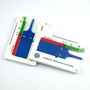 Blue 0-20mm Plastic Tire Tread Depth Gauge