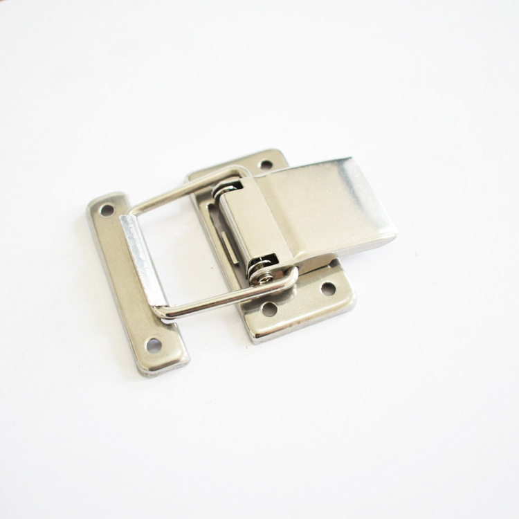 Stainless Steel Hardware Cabinet Case Spring Loaded Latch Catch Toggle Hasp