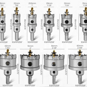 Hard Metal Carbide Hole Cutter Heavy Duty Hole Saw Set for Stainless Steel Iron Aluminum Alloy