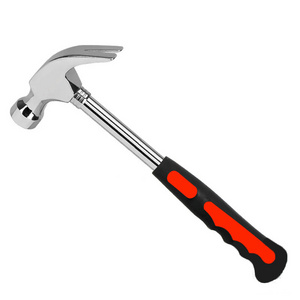 High Carbon Steel Claw Hammer Household Multifunctional Safety Hammer  with Tubular Steel Handle