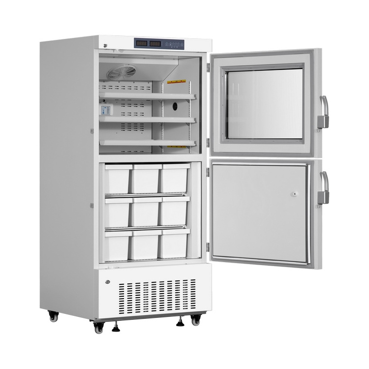 Malinmaus 528L Minus 40 Degree and 2 to 8 Degree Double outside doors vaccine plasma Biomedical Combined Refrigerator & Freezer