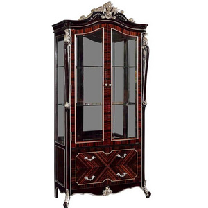 classic wine cabinet 2 Glass DoorS Display Wooden Cabinet